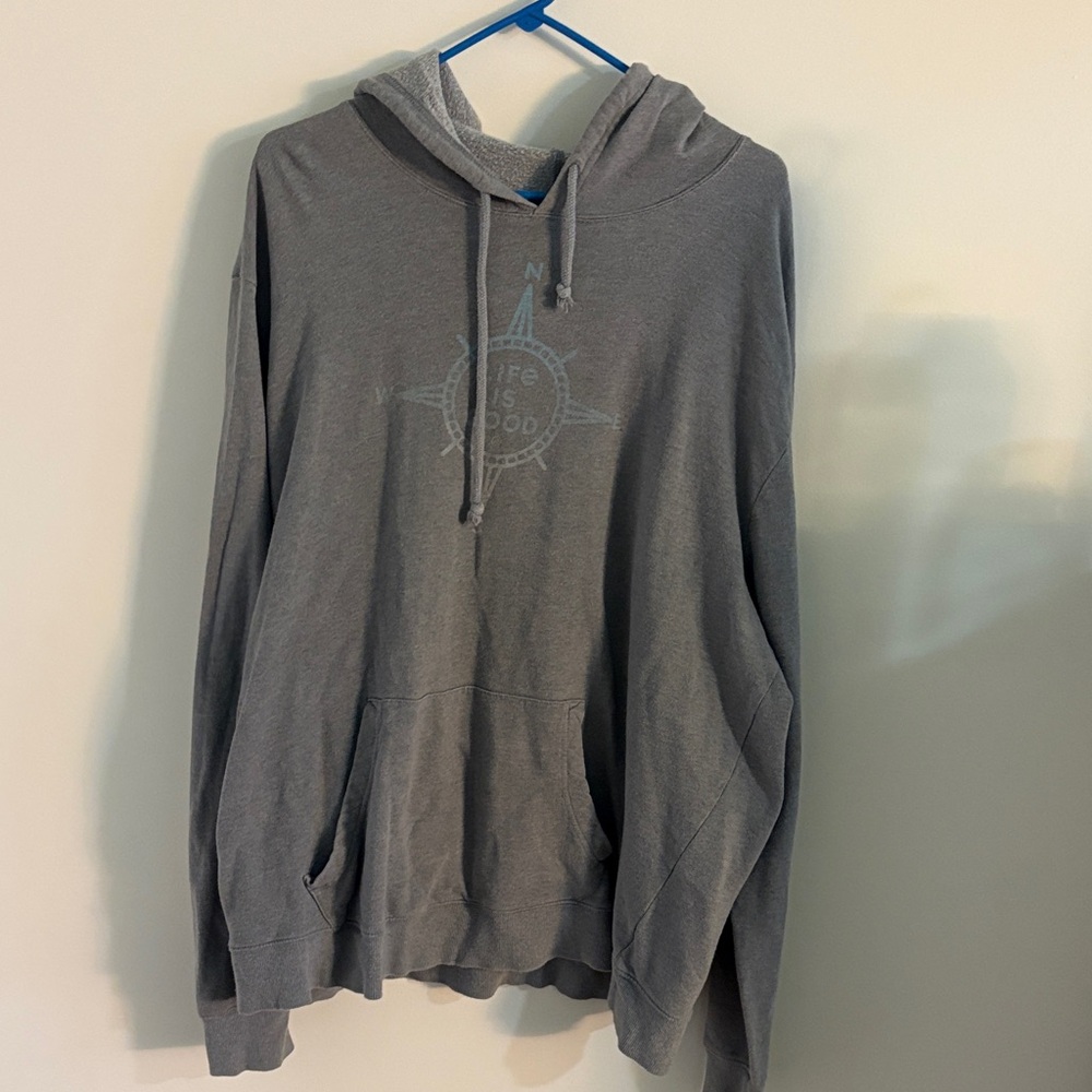 Life Is Good Gray Hoodie for Men